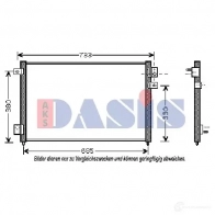 Радиатор кондиционера AKS DASIS WQ H7A 873201 372001n 4044455327158