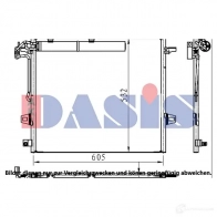 Радиатор кондиционера AKS DASIS 112023n 868794 UXW13 CB 4044455435969 - Изображение 2