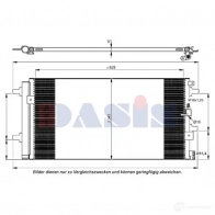 Радиатор кондиционера AKS DASIS 4A 3T777 Audi A4 (B8) 4 Универсал 4.2 Rs4 Quattro 450 л.с. 2012 – 2015 4044455555179 482031n