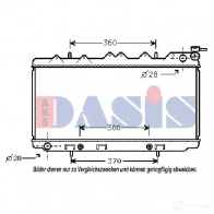 Радиатор охлаждения двигателя AKS DASIS 867379 4044455174332 071810n A KBILJ