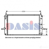 Радиатор охлаждения двигателя AKS DASIS 868160 2H V73R 091200n 4044455176596 - Изображение 1