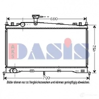 Радиатор охлаждения двигателя AKS DASIS RFT Q37O 110033n 868658 4044455205777 - Изображение 2
