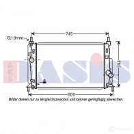 Радиатор охлаждения двигателя AKS DASIS R DG7CSW 870760 4044455183662 160780n - Изображение 1