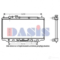 Радиатор охлаждения двигателя AKS DASIS 110004n E K546 4044455198222 Mazda 323