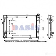 Радиатор охлаждения двигателя AKS DASIS 4044455462095 510113n CWW G0 Hyundai Tucson