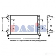 Радиатор охлаждения двигателя AKS DASIS 867591 KD L8MD4 080057n 4044455203315 - Изображение 2