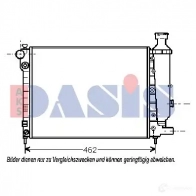 Радиатор охлаждения двигателя AKS DASIS 161180n CXCT W52 4044455183945 870774 - Изображение 2