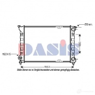 Радиатор охлаждения двигателя AKS DASIS 4044455170839 866145 043880n O8 MZC