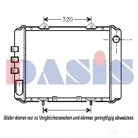 Радиатор охлаждения двигателя AKS DASIS 072040n Nissan Vanette LY WU9 4044455174424