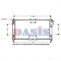 Радиатор охлаждения двигателя AKS DASIS 111030n 868760 4044455178606 1L08XS Q