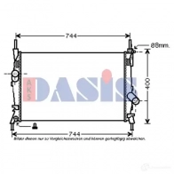 Радиатор охлаждения двигателя AKS DASIS 6 MTSU 4044455206774 090075n Ford Transit 6 (FD) Автобус 2.0 DI (FE. FF. FG) 86 л.с. 2000 – 2006