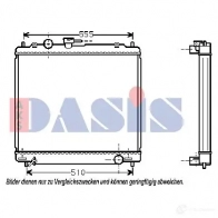 Радиатор охлаждения двигателя AKS DASIS 4044455180777 TE QRG Mitsubishi Pajero 2 (V20) 1990 – 2001 140670n