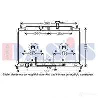 Радиатор охлаждения двигателя AKS DASIS C2L4 A2T Kia Rio 2 (JB) 2005 – 2011 4044455500353 510143n