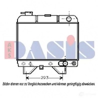 Радиатор охлаждения двигателя AKS DASIS 220610n 872081 4044455188339 UG PFI2