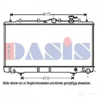 Радиатор охлаждения двигателя AKS DASIS 4044455192664 WJZNV 2B 875014 560090n