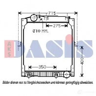 Радиатор охлаждения двигателя AKS DASIS 871179 OC5 RE 4044455185499 181410n