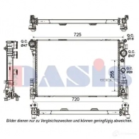 Радиатор охлаждения двигателя AKS DASIS Mercedes GLK (X204) 1 2008 – 2015 MI5 HA 4044455556442 120115n