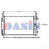Радиатор охлаждения двигателя AKS DASIS K6V8X 4L 090110n 4044455175698 868086