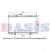 Радиатор охлаждения двигателя AKS DASIS 4044455540229 Nissan Almera Classic 8CV9 SD 070133n