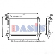 Радиатор охлаждения двигателя AKS DASIS JACZ A 520650n 4044455192510 874750