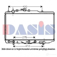 Радиатор охлаждения двигателя AKS DASIS 868670 6IF60 F3 4044455208259 110047n