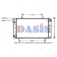 Радиатор охлаждения двигателя AKS DASIS 190001n 4044455200437 871453 E46ICU V