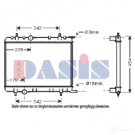 Радиатор охлаждения двигателя AKS DASIS 090350n 4044455175889 I4 PSYGP 868118 - Изображение 1