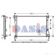 Радиатор охлаждения двигателя AKS DASIS 090016n D6YJ X03 4044455198291 868029 - Изображение 2