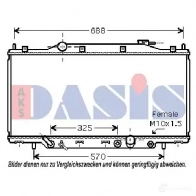 Радиатор охлаждения двигателя AKS DASIS 100041n Honda Stream 1 (RN) 2000 – 2006 IS SX6W 4044455207689