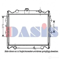 Радиатор охлаждения двигателя AKS DASIS D5EK2 6 4044455180593 210043n 871533