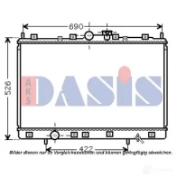 Радиатор охлаждения двигателя AKS DASIS AFO M5T Mitsubishi Space Wagon 4 (N9, N8) Минивэн 2.4 GDI 4WD 147 л.с. 2000 – 2004 140075n 4044455447269