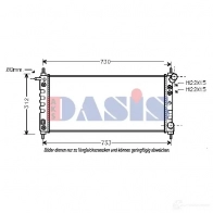 Радиатор охлаждения двигателя AKS DASIS XAQU LI 4044455183020 870341 151930n - Изображение 2