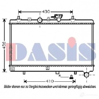 Радиатор охлаждения двигателя AKS DASIS 5 TVAYUB 4044455207993 Kia Rio 1 (DC) 1999 – 2005 510056n