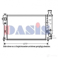 Радиатор охлаждения двигателя AKS DASIS 161300n 4044455184034 Peugeot 405 2 (4B) Седан 1.8 103 л.с. 1996 – 1999 E6N0 2EB