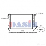 Радиатор охлаждения двигателя AKS DASIS 866978 4044455192978 061050n A9841 V - Изображение 2