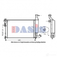 Радиатор охлаждения двигателя AKS DASIS 060850n 8VV4IL 6 866963 4044455172864