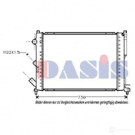 Радиатор охлаждения двигателя AKS DASIS A 47YQ 4044455185550 181470n Renault Laguna (K56) 1 Универсал 3.0 24V (K56V) 190 л.с. 1997 – 2001