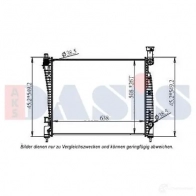 Радиатор охлаждения двигателя AKS DASIS 520127n 4044455539841 C7PG U Jeep Grand Cherokee (WK, WK2) 4 Внедорожник 6.4 SRT8 4x4 468 л.с. 2011 – 2024