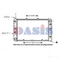 Радиатор охлаждения двигателя AKS DASIS U O8U3 870940 4044455184119 170020n - Изображение 1