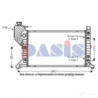 Радиатор охлаждения двигателя AKS DASIS O9573 FZ 130003n 869397 4044455160342