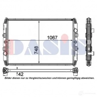 Радиатор охлаждения двигателя AKS DASIS 260024n O7 GU0L5 4044455532972 872279