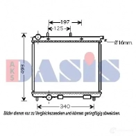 Радиатор охлаждения двигателя AKS DASIS 4044455203193 060033n P3 ZVD1L Citroen C3 1 (FC, PF1) Хэтчбек 1.4 HDi 75 л.с. 2005 – 2024