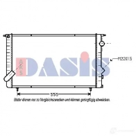 Радиатор охлаждения двигателя AKS DASIS 3 WKZS 4044455185147 180970n 871155