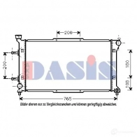 Радиатор охлаждения двигателя AKS DASIS 350250n 873006 4044455190066 6L NR0