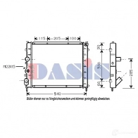 Радиатор охлаждения двигателя AKS DASIS 4044455185376 181250n Renault Kangoo (FC) 1 Фургон 1.9 D 65 (FC0E. FC02. FC0J. FC0N) 64 л.с. 1997 – 2024 99 X6M