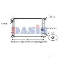 Радиатор охлаждения двигателя AKS DASIS MJTAYD P 060950n 866970 4044455172949