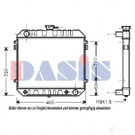 Радиатор охлаждения двигателя AKS DASIS MX3 Q7 870172 4044455181378 150090n