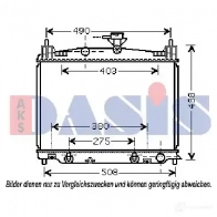 Радиатор охлаждения двигателя AKS DASIS 4044455462293 110066n Mazda 2 (DE) 3 Хэтчбек 1.5 MZR 102 л.с. 2011 – 2015 7 TFSWFE