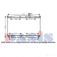 Радиатор охлаждения двигателя AKS DASIS 4044455448129 3 WIIPG6 560037n Hyundai Santa Fe (CM) 2 Кроссовер 2.7 4x4 170 л.с. 2006 – 2012