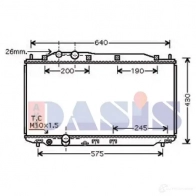 Радиатор охлаждения двигателя AKS DASIS T SZQ8TR 100057n 4044455458319 Honda Civic 8 (FD, FA) Седан 1.8 (FD1. FD7) 140 л.с. 2005 – 2012